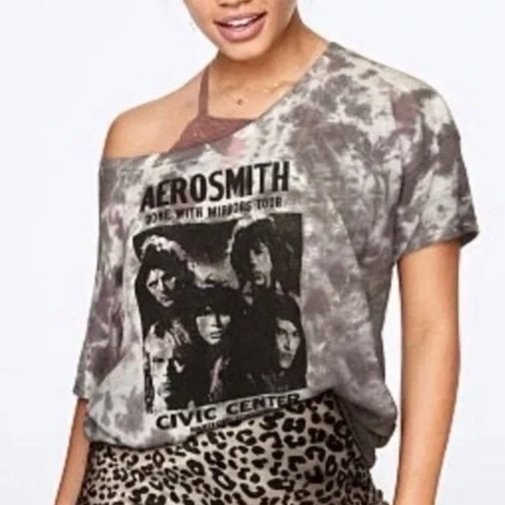 Victoria's Secret Gray Graphic Tee